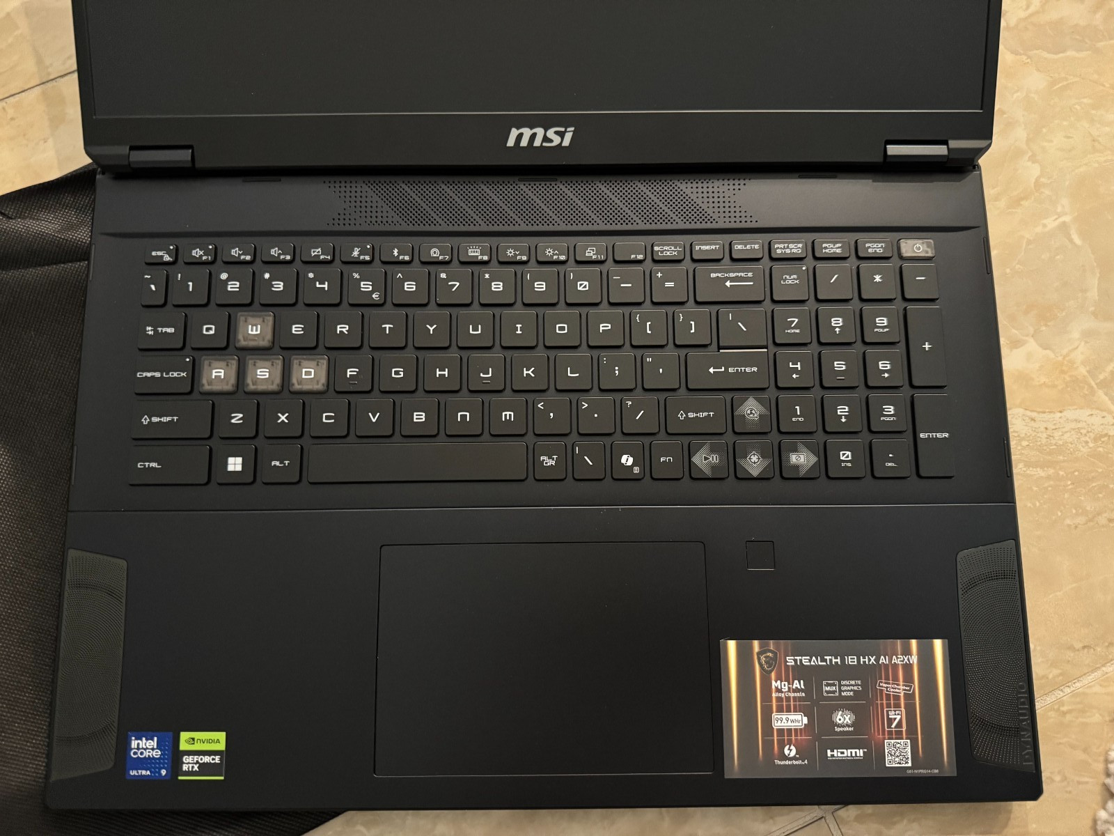 MSI Stealth 18 in GeForce RTX 5090 GPU Core Ultra 9 275HX 64GB RAM 2TB SSD W11