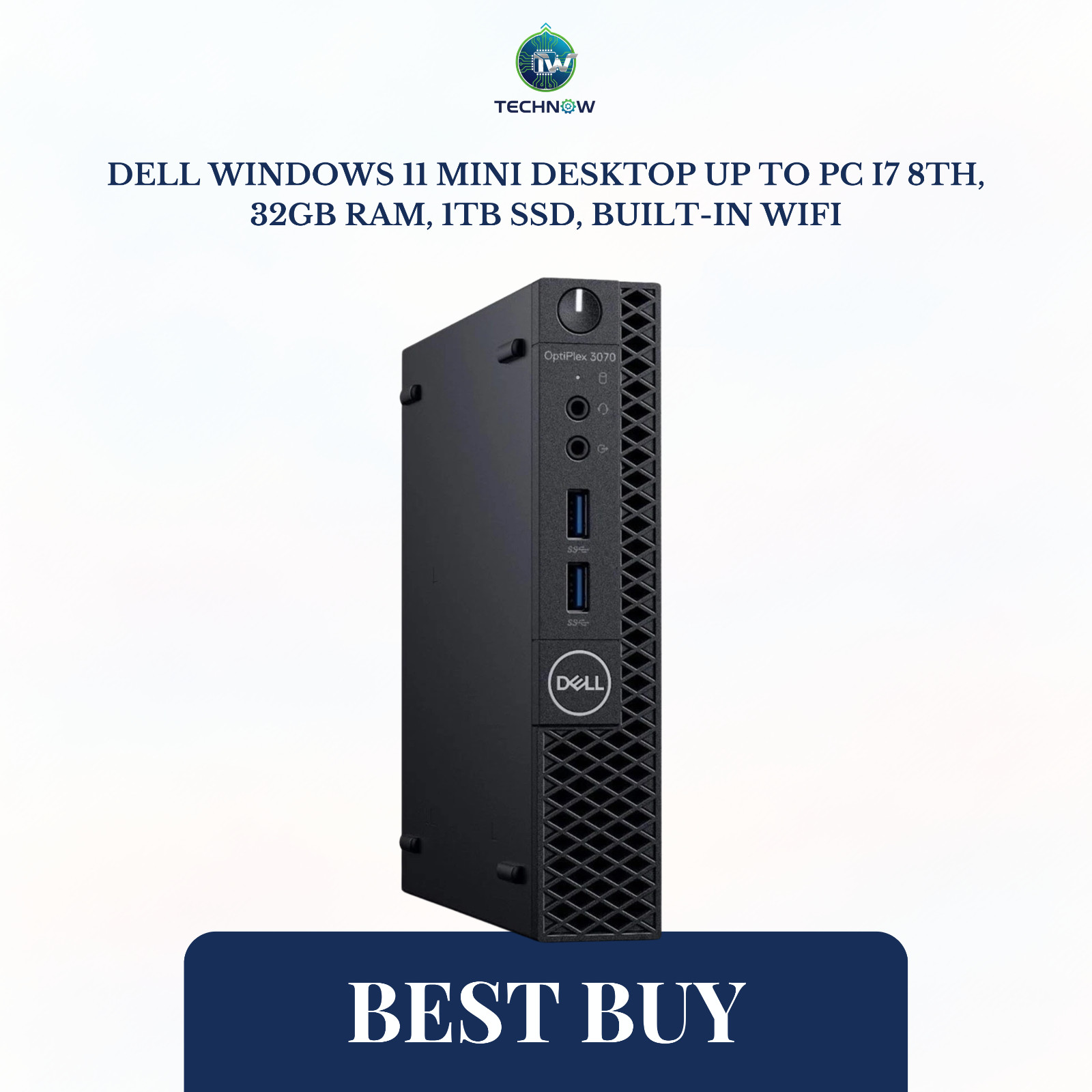 Dell Windows 11 Mini Desktop up to PC i7 8th, 32GB RAM, 1TB SSD, Built-In WiFi