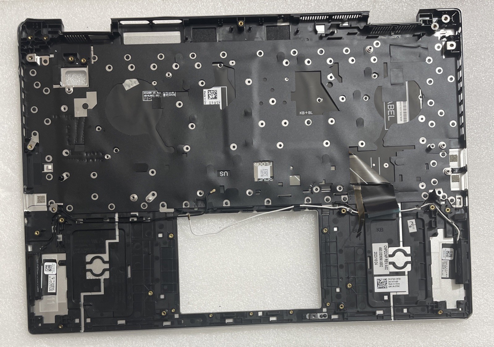 OEM DELL Inspiron 16PLUS 7630 7635 Palmrest Bcl Keybord 0JT64C Silver SA T7 Read