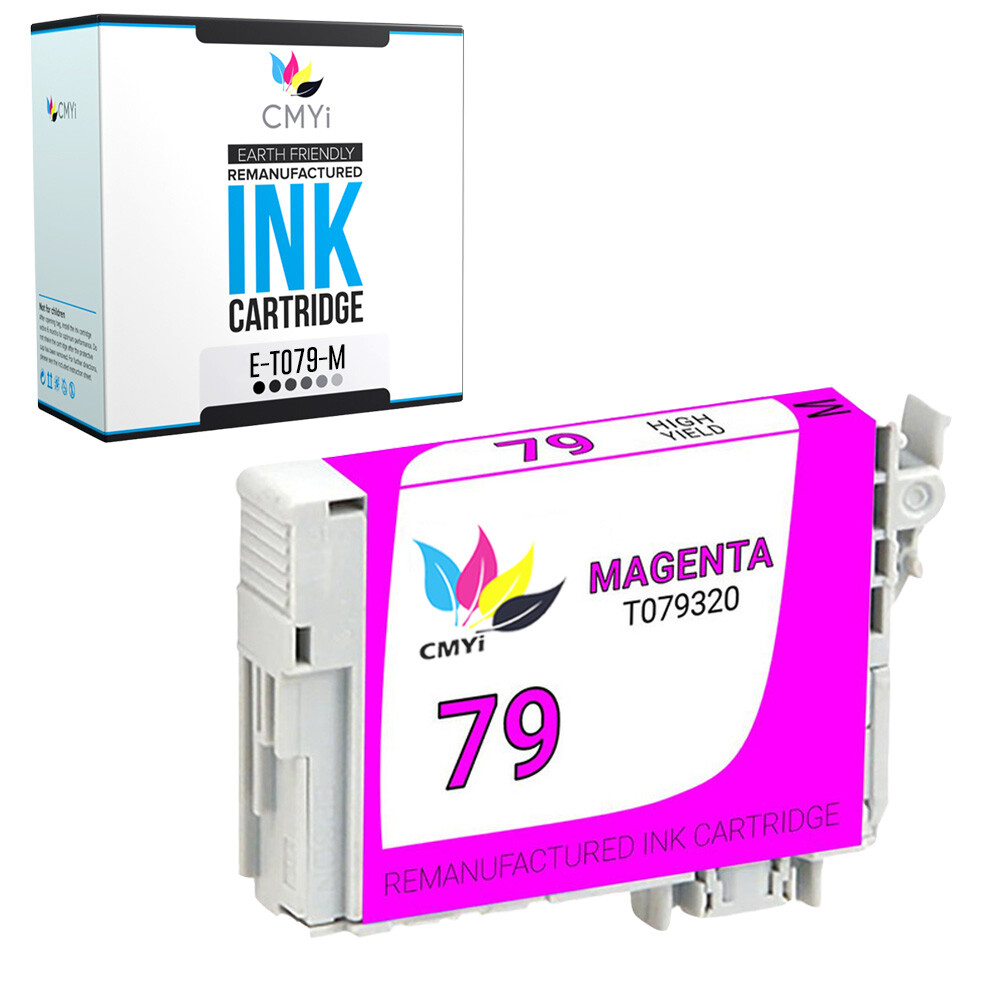 T079 Black Color Ink Cartridges for Epson 79 Fits Artisan 1430 Stylus Photo 1400