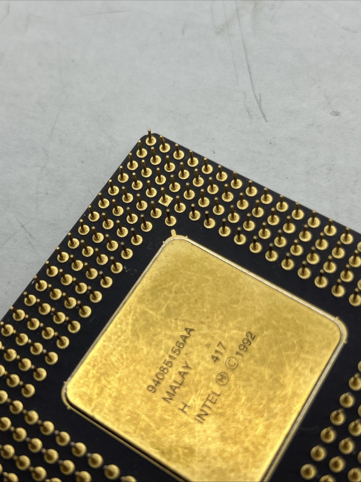 RARE Intel Pentium 66Mhz CPU P60 A80501-66 SX837 Rare Gold Top Processor 1992