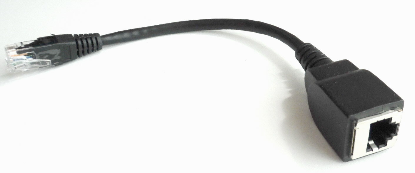 8″ Cross-Over CAT.5e RJ45 Male to Female Adapter