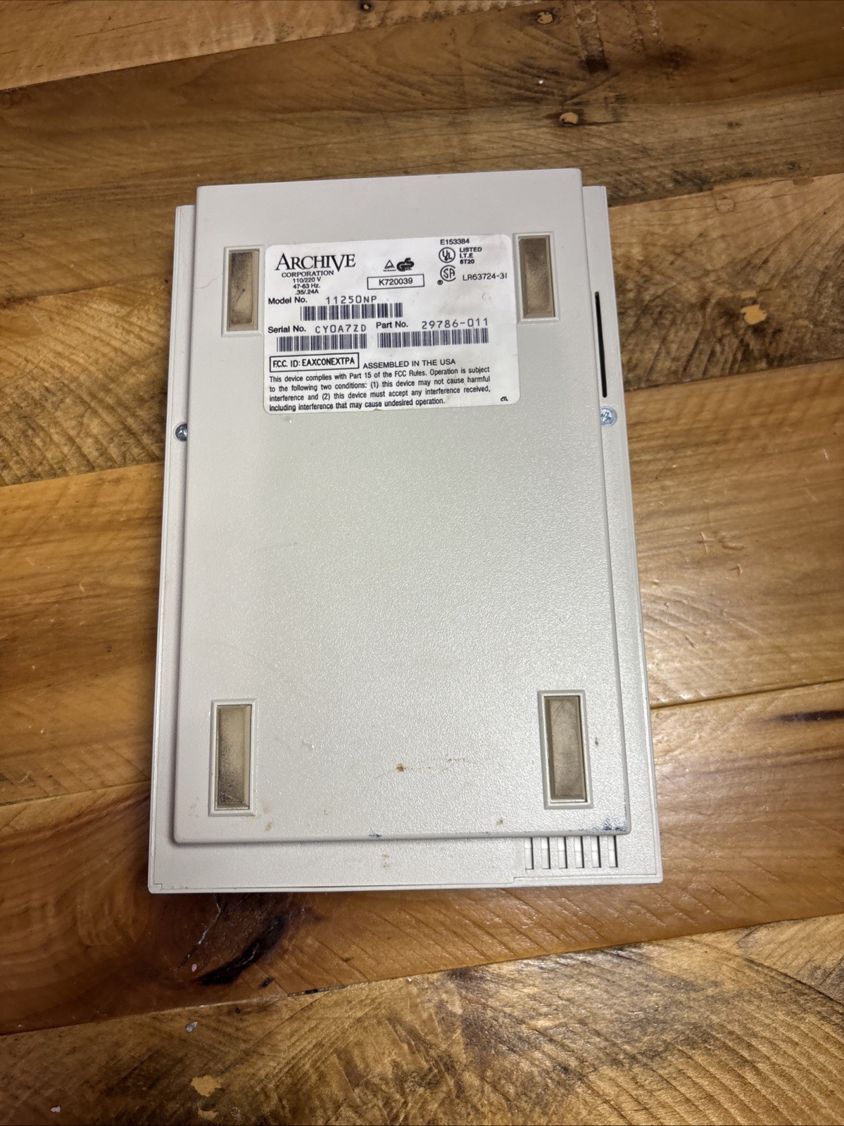 Archive Corporation Tape Drive Model 11250NP – Untested