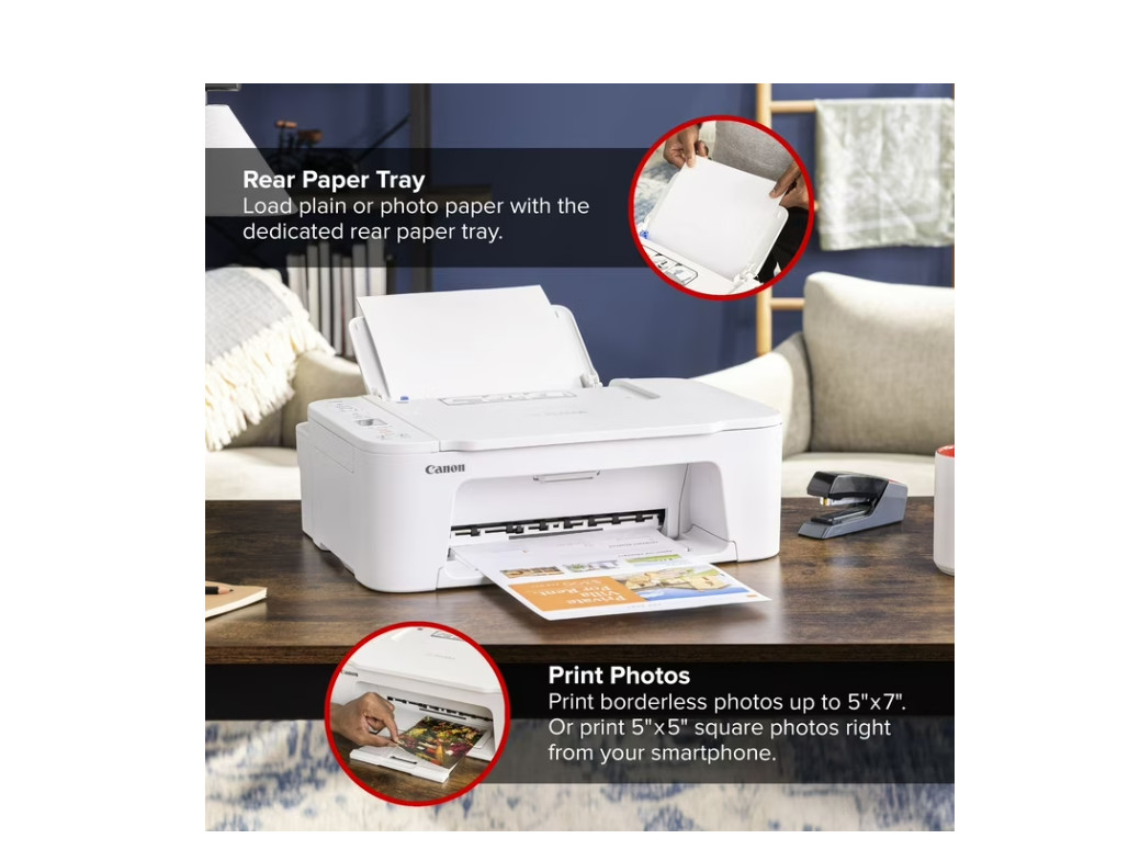 Canon PIXMA TS3722 Wireless All-In-One Inkjet Printer for Home Office