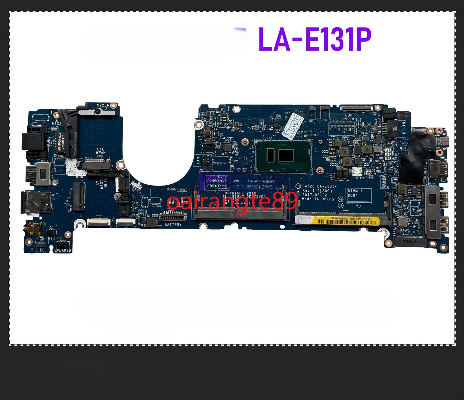LA-E131P For Dell Latitude 7480 E7480 Motherboard CPU I3 I5-7200U I7-7600U DDR4