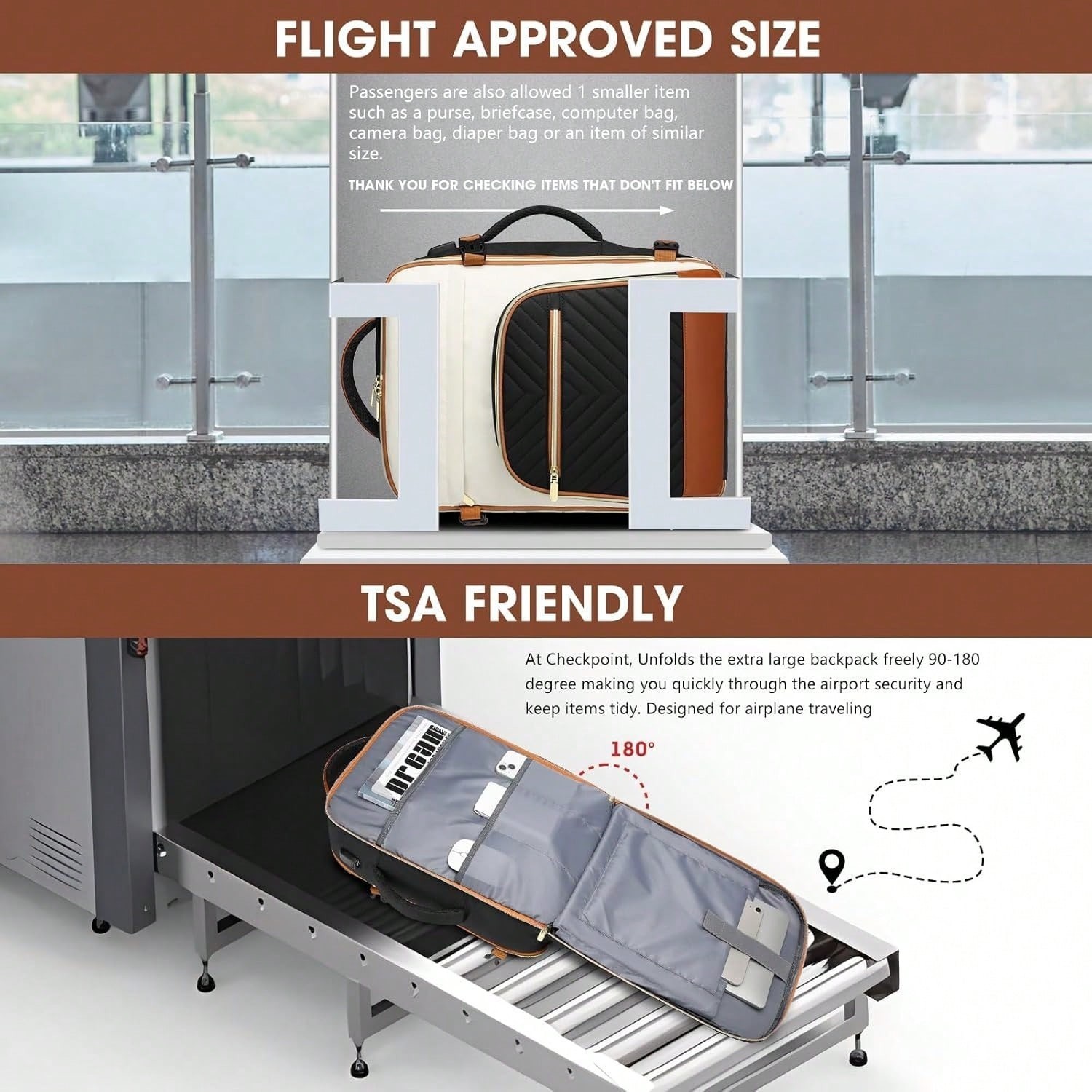 40L Waterproof Travel Backpack TSA Approved For 17in Laptop With USB Port Packin