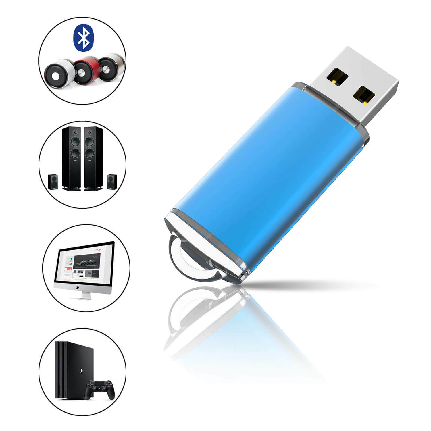 Lot 10pcs Metal Rectangle USB 2.0 Flash Drive Memory Stick 2GB 4GB 8GB 16GB 32GB