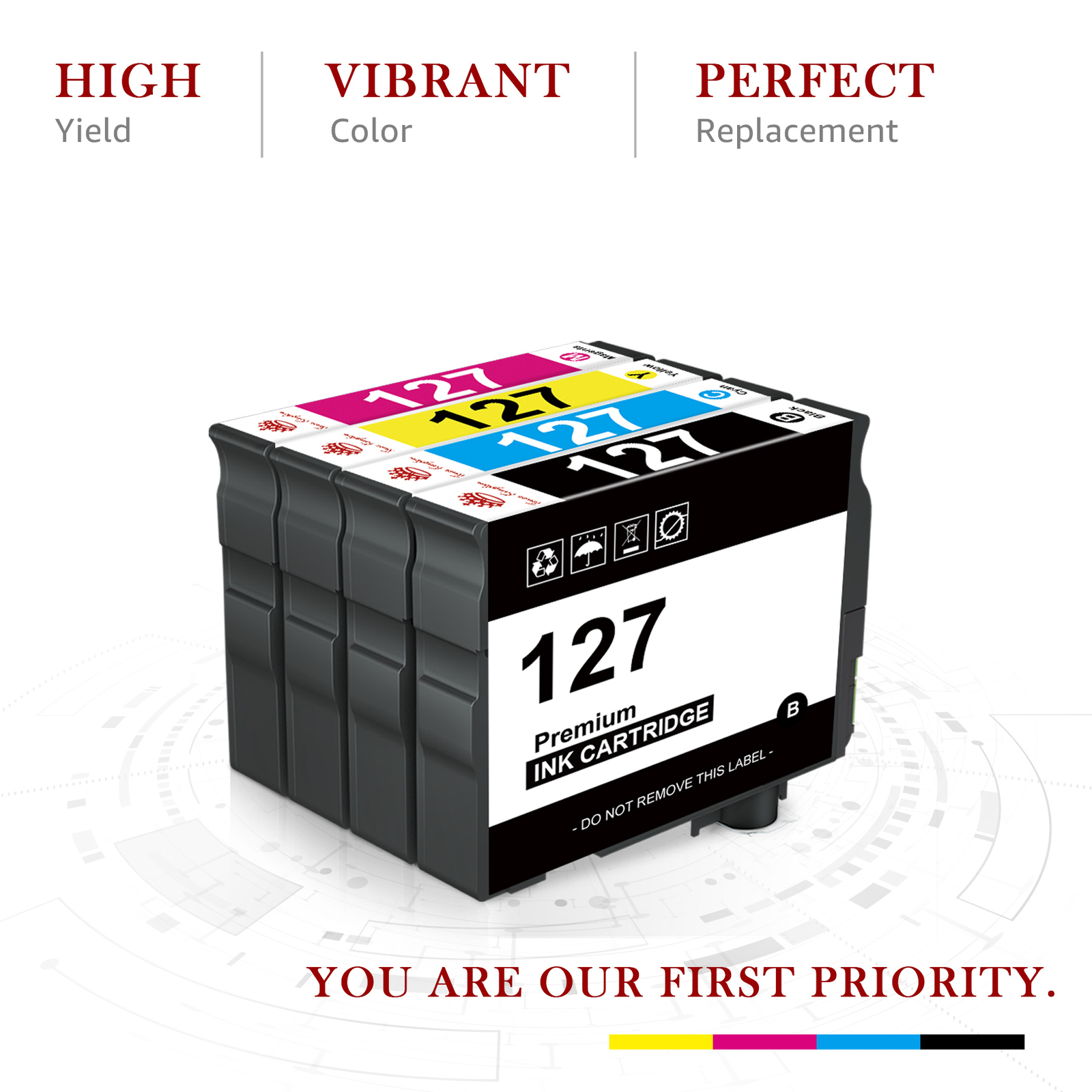 Compatible Ink Cartridge for Epson 127 WorkForce 545 60 630 633 635 645 840 845