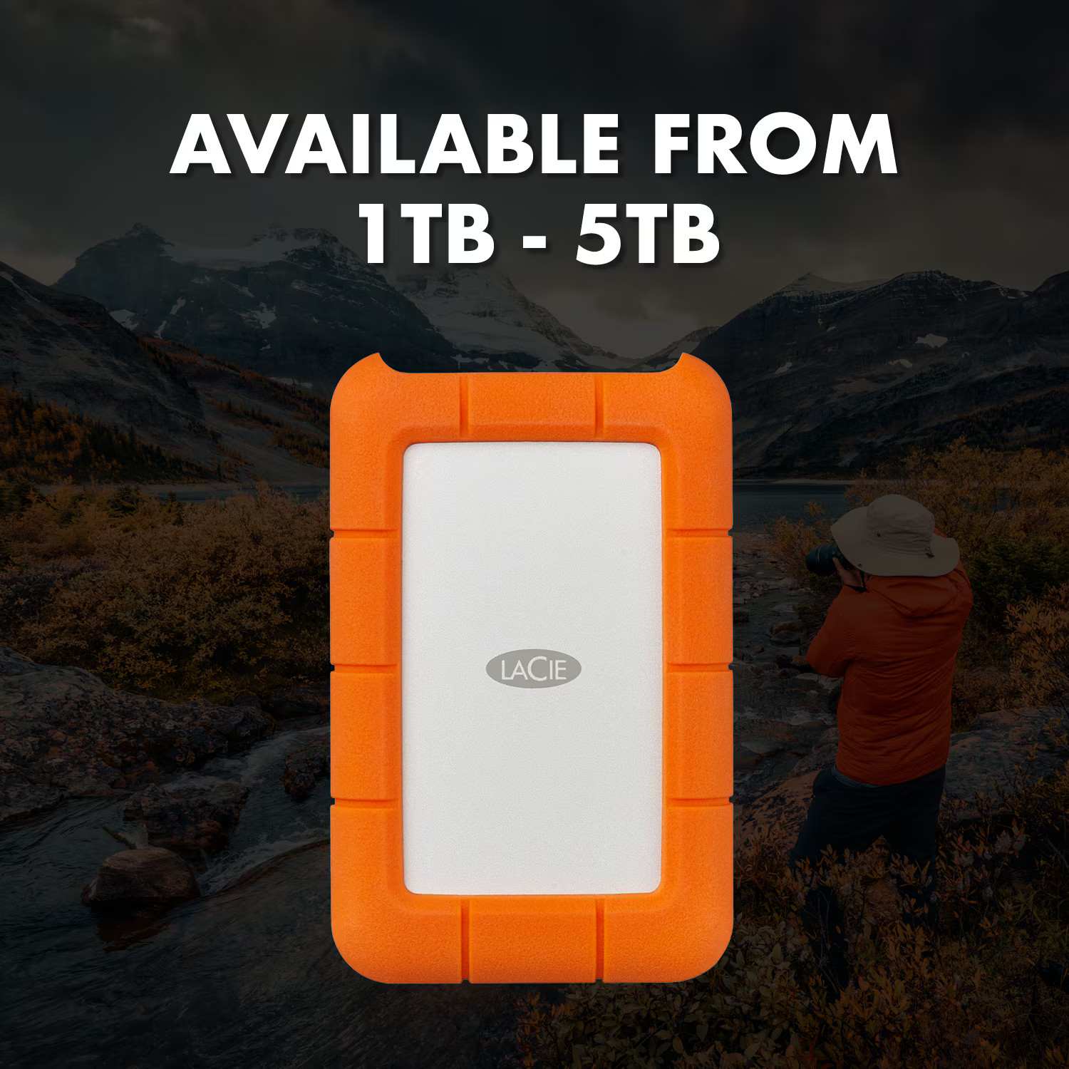 LaCie – Rugged 2TB External USB-C, USB 3.1 Gen 1 Portable Hard Drive – Orange…