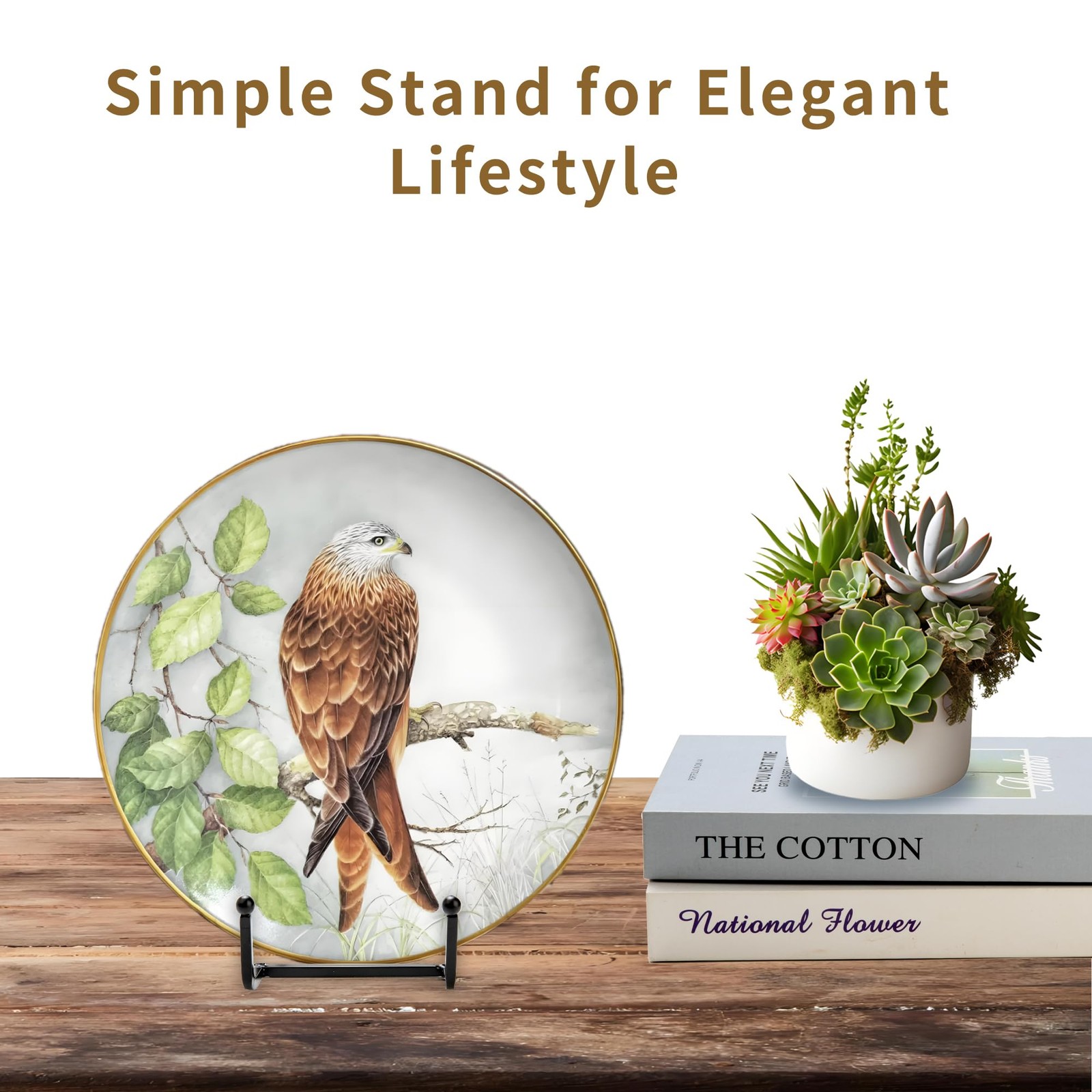 18 pcs 4.5in Plate Stands for Display,Metal Holders Display [‘Black’]