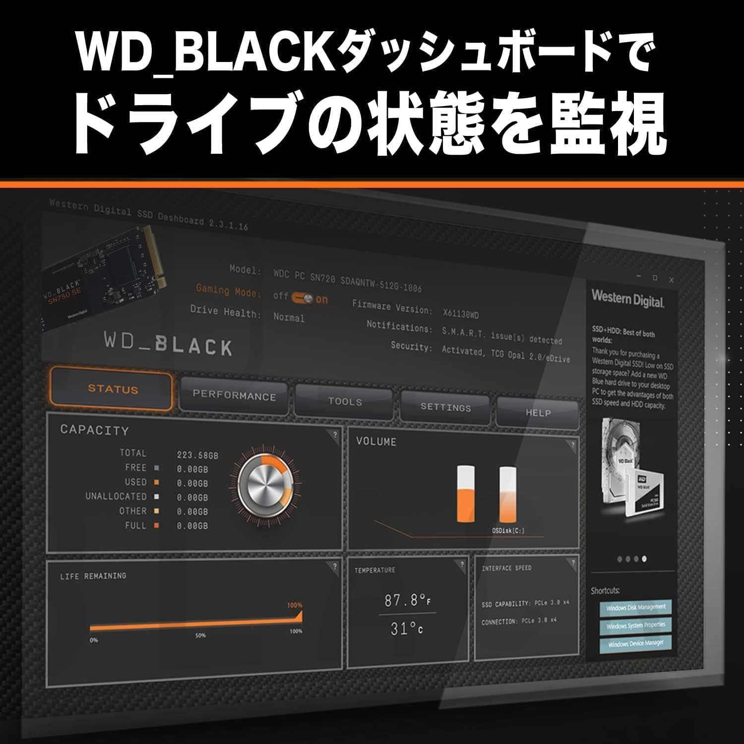 Western Digital Internal SSD 4TB WD Black SN7100 (Read Up to 4TB,