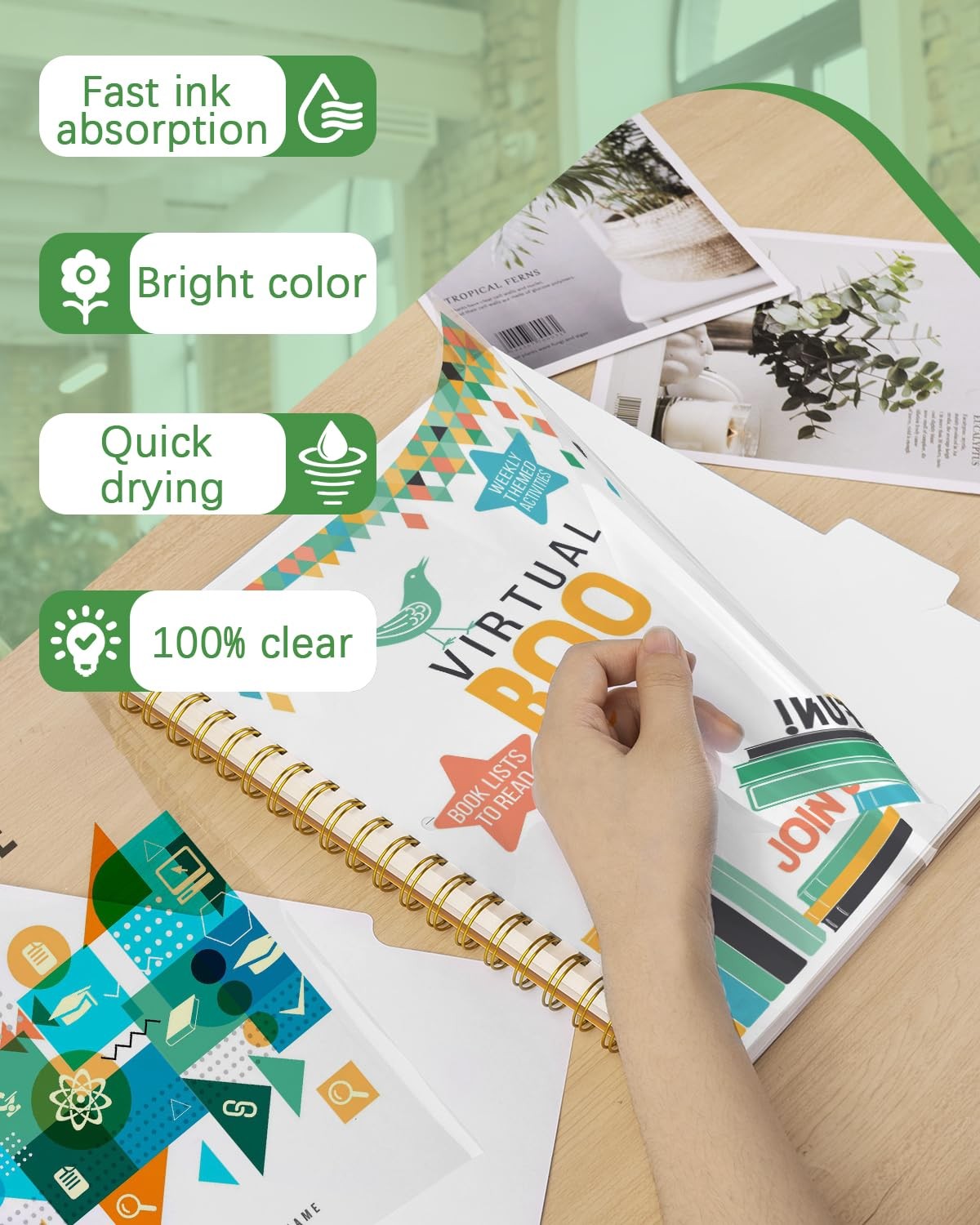 Weliu Transparency Sheets for Inkjet Printers, 30 Sheets 8.5″ X 11″, Clear Ac…