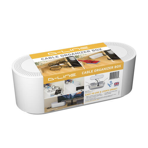 D-LINE 5-in x 12.75-in Plastic White CABLE MANAGEMENT BOX