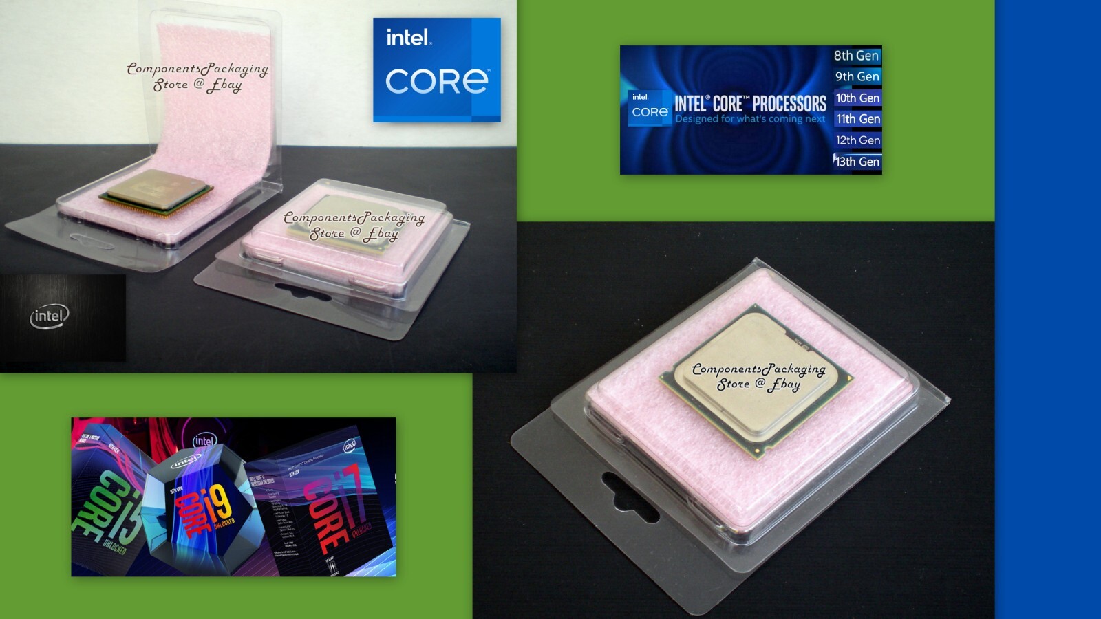 Core i9 i7 11th Gen Processor Clam Shell Case LGA1200 – Lot of 10 25 40 80 125