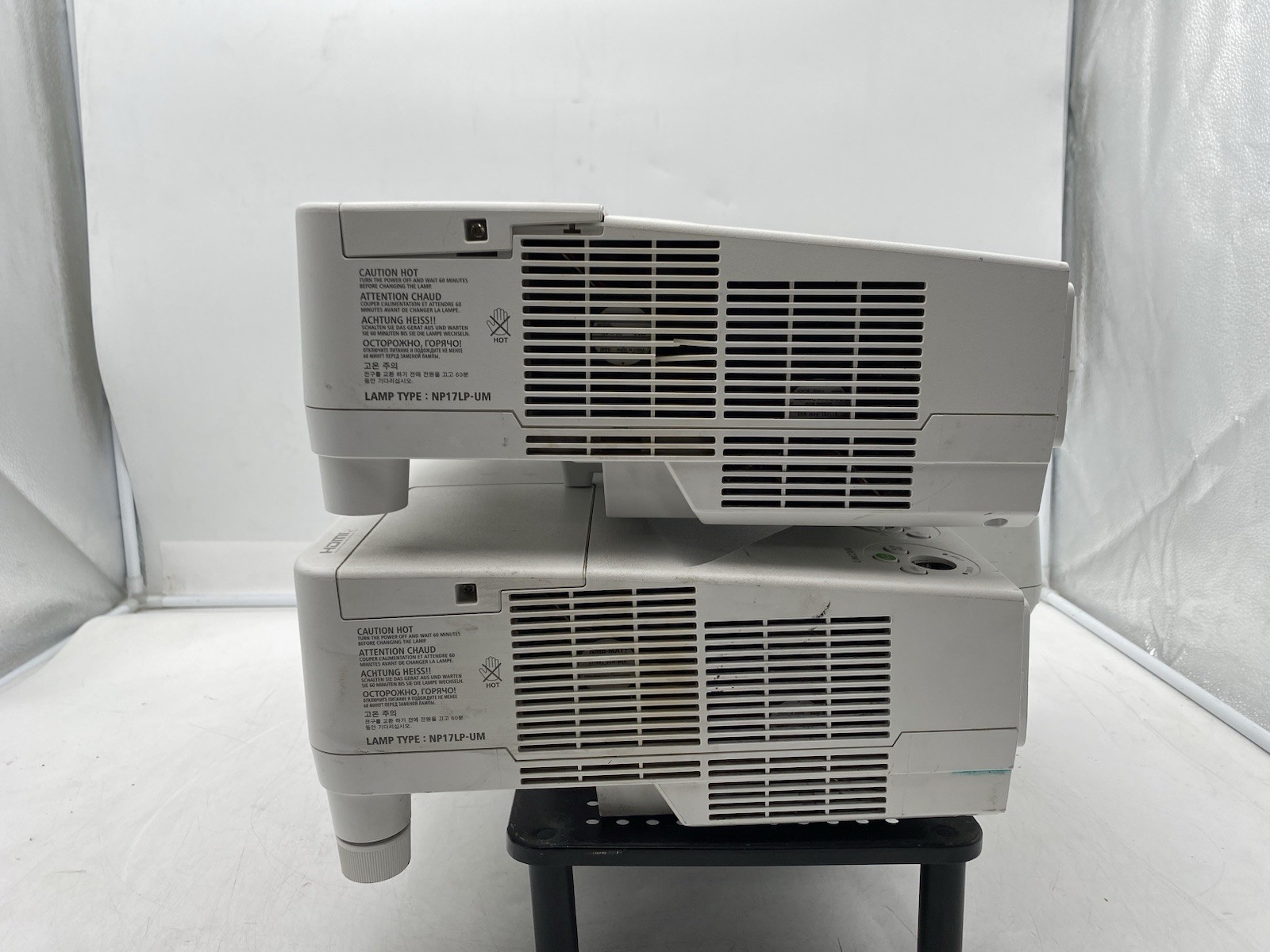 Lot of 2 NEC NP-UM330X Dual HDMI – XGA Ultra Short Throw Projector