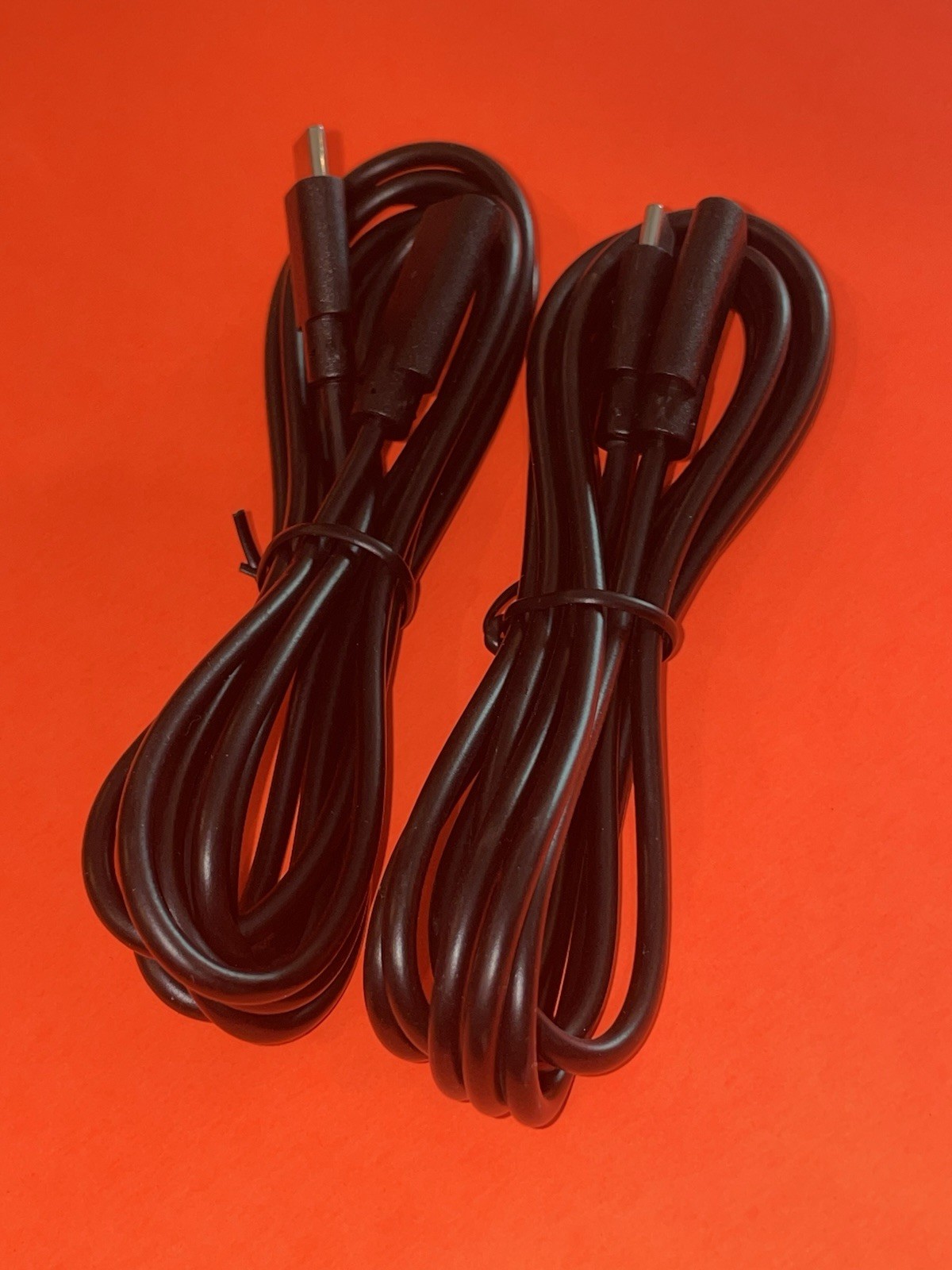 Two 6 Feet Type C USB 3.1 Male to USB-C Female Extension Data Cable Black
