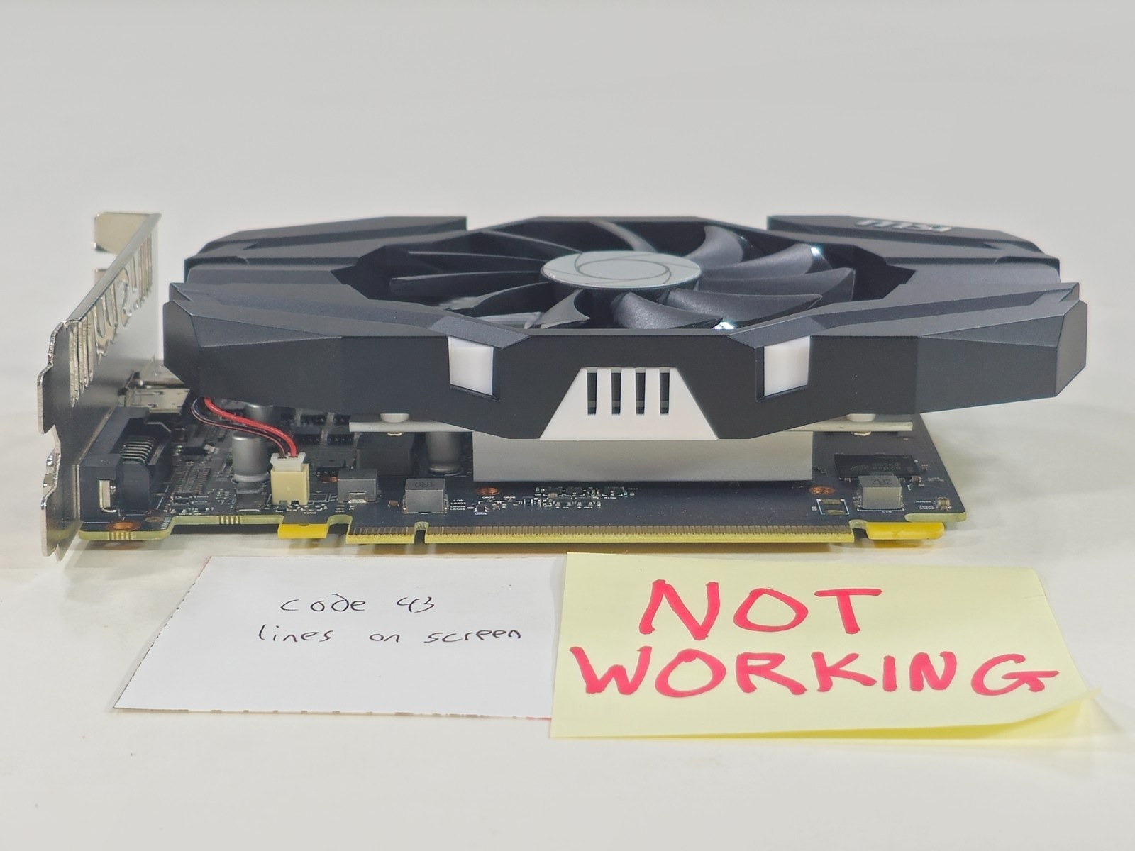 [NOT WORKING] MSI GeForce GTX 1050 Ti OC 4GB 4G 128-bit GDDR5 PCI-E 3.0