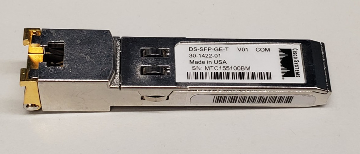 Lot of 5 Cisco 30-1422-01 DS-SFP-GE-T 1000BASE-T SFP Transceiver Module