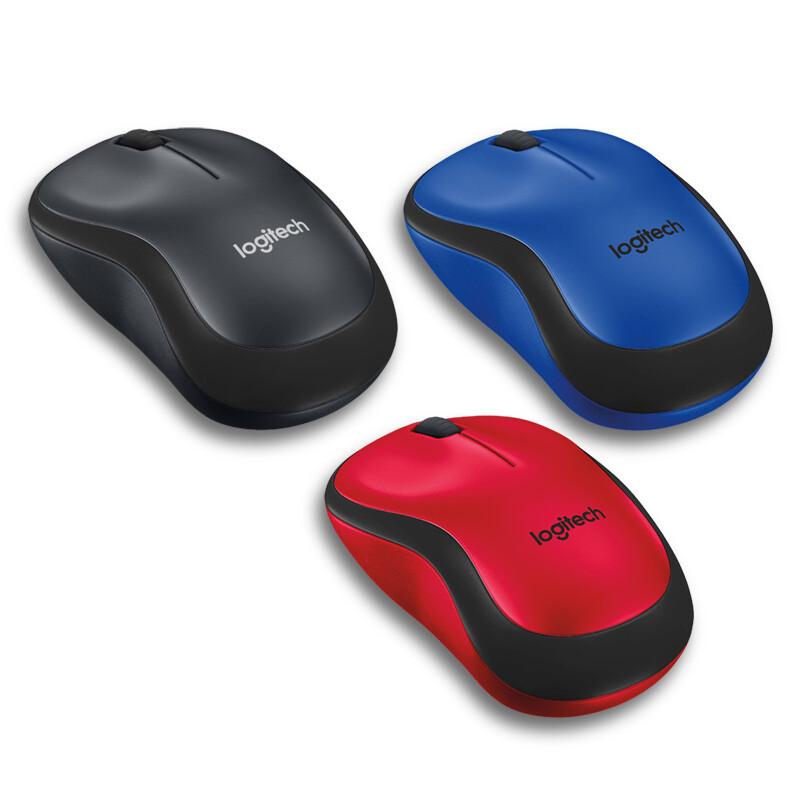 Logitech M220 Silent Wireless Mouse – Black, Red, or Blue 910-004885