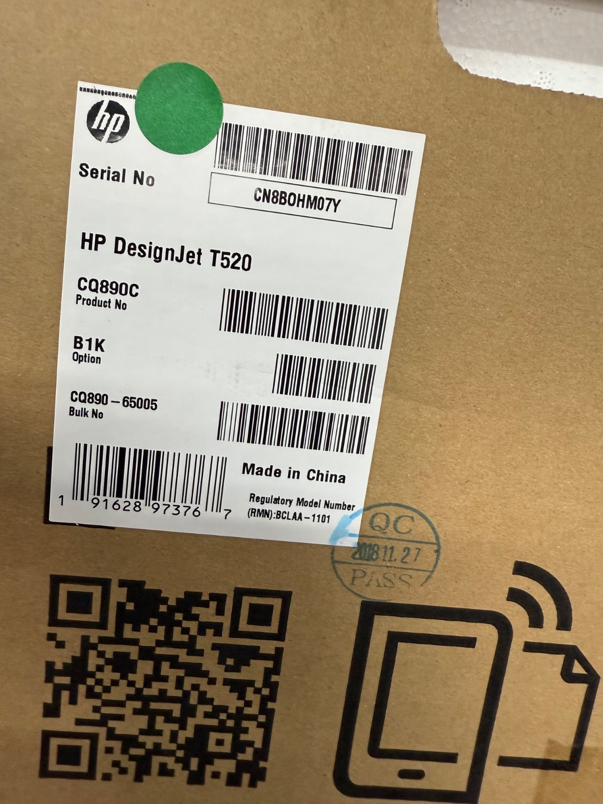 HP Designjet T520 24″ Color Thermal Inkjet Large Format Printer – CQ890C#B1K