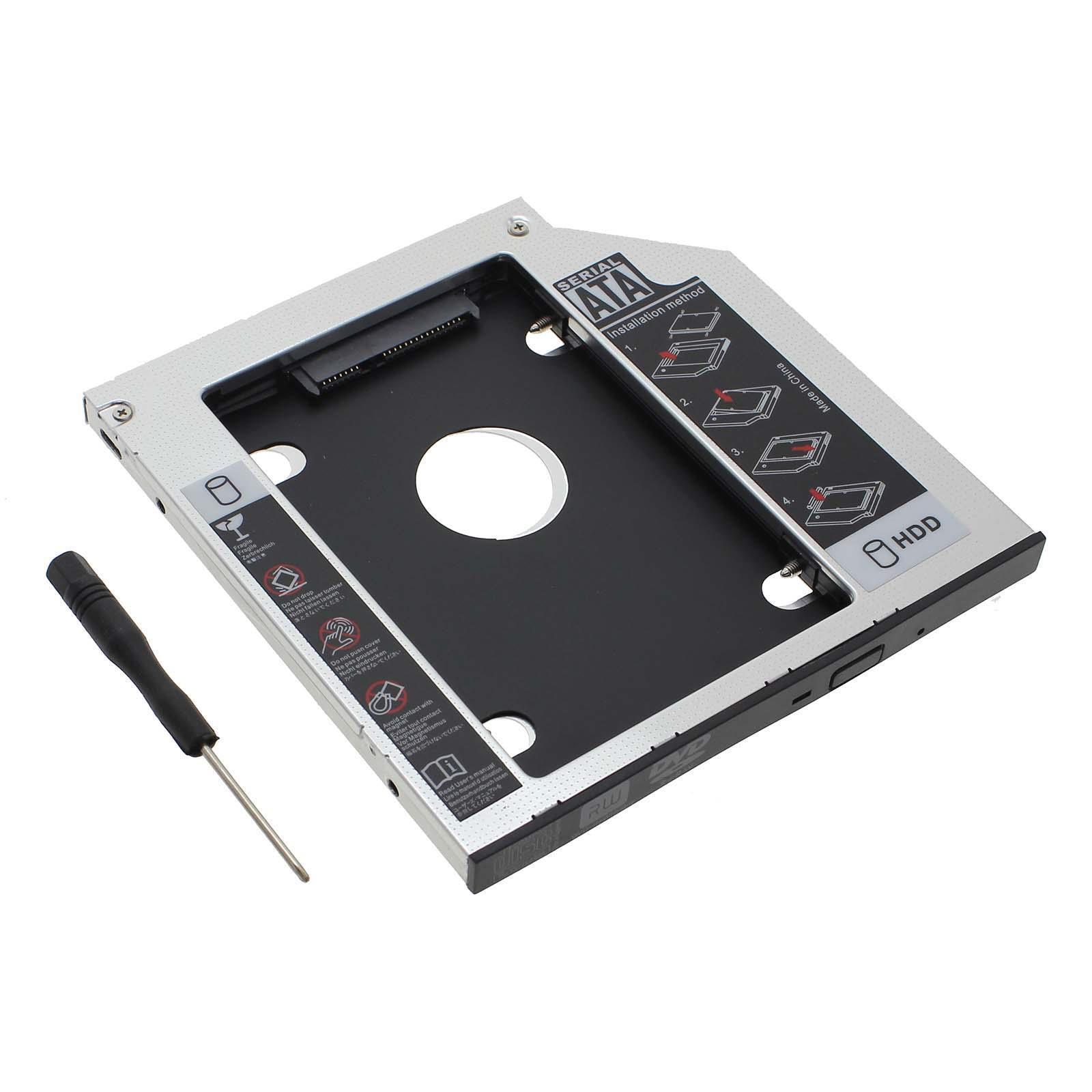 SATA 2nd HDD SSD caddy adapter for Laptops 9.5mm Optical CD-ROM Hard Drive Bay