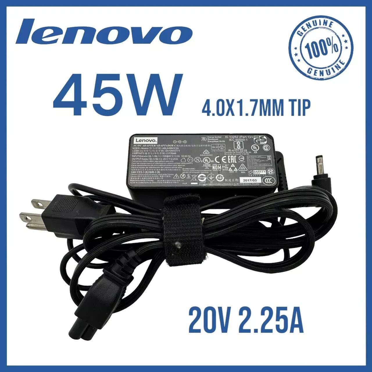 OEM Lenovo AC Power Adapter Charger IdeaPad L340-17IWL L340-15IWL ADLX45NAC3