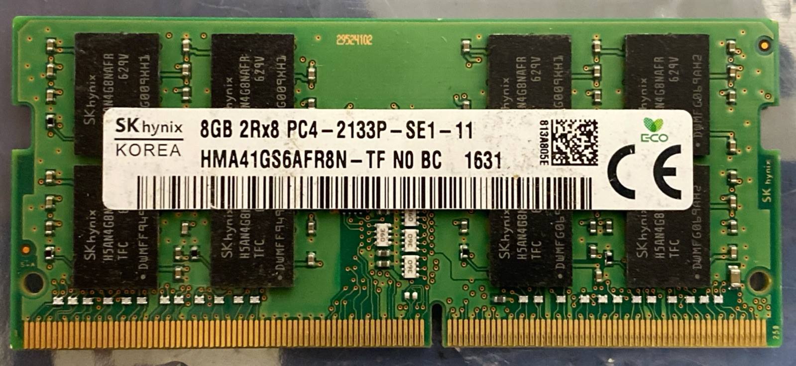SK HYNIX 8Gb DDR4 2Rx8 LAPTOP SODIMM MEMORY RAM PC4-2133P HMA41GS6AFR8N-TF