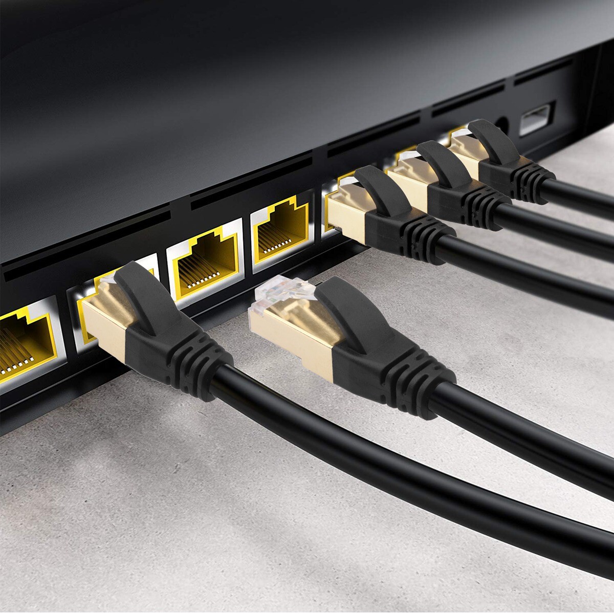 Cat 8 Twisted Pairs Ethernet Cable 6ft, Outdoor Heavy Duty Internet Network Lot