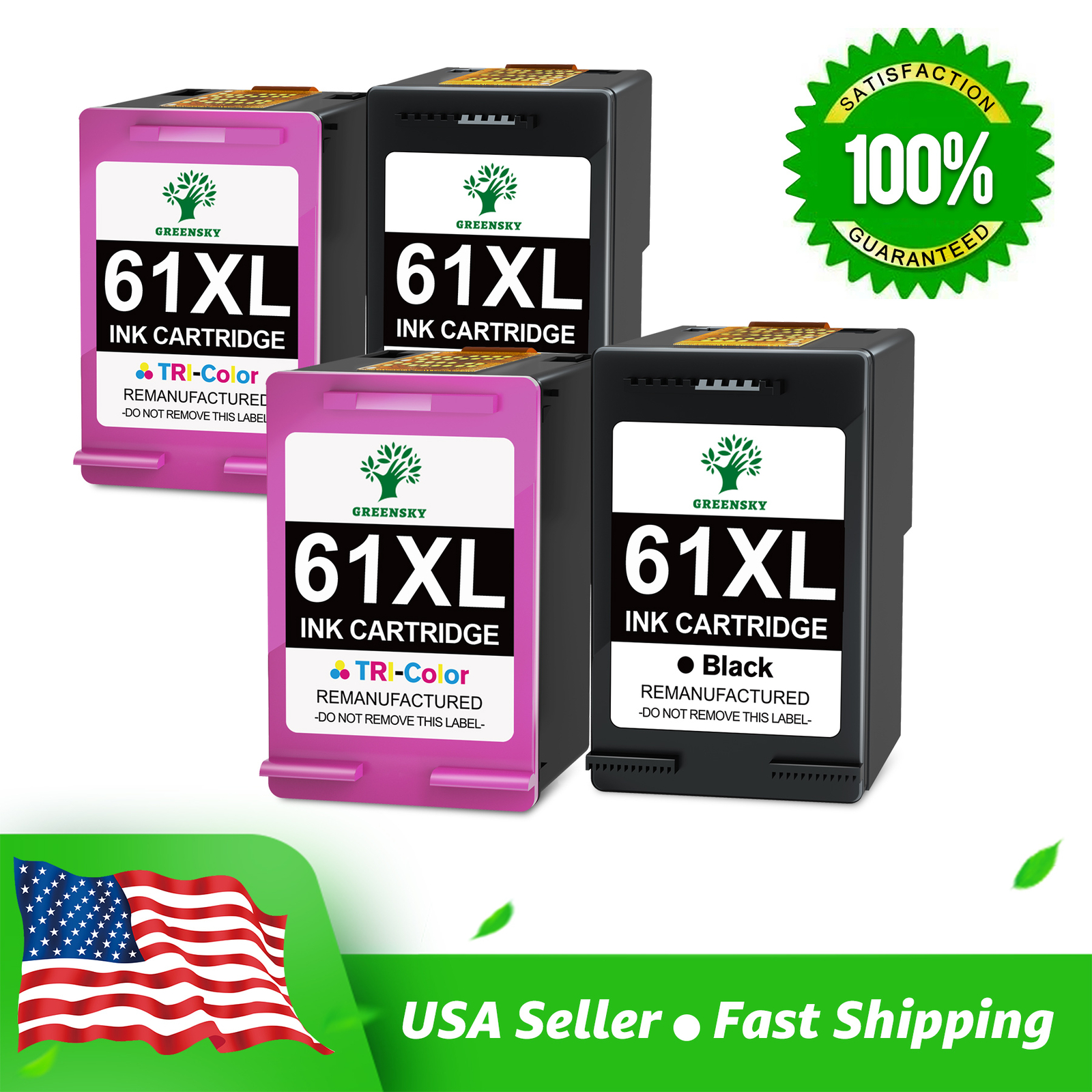 61XL 61 XL Ink Cartridge pk for HP ENVY 4500 4502 4505 5530 5535 Deskjet 2540