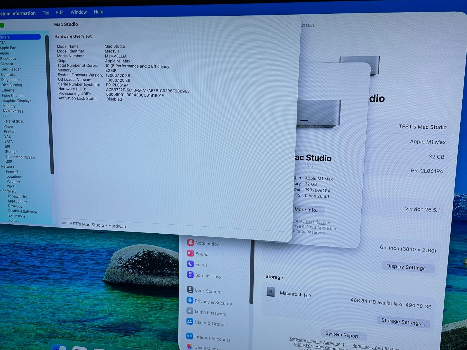 2022 Apple Mac Studio M1 Max Chip 32GB 512GB SSD 24-Core GPU Silver MJMV3LL/A