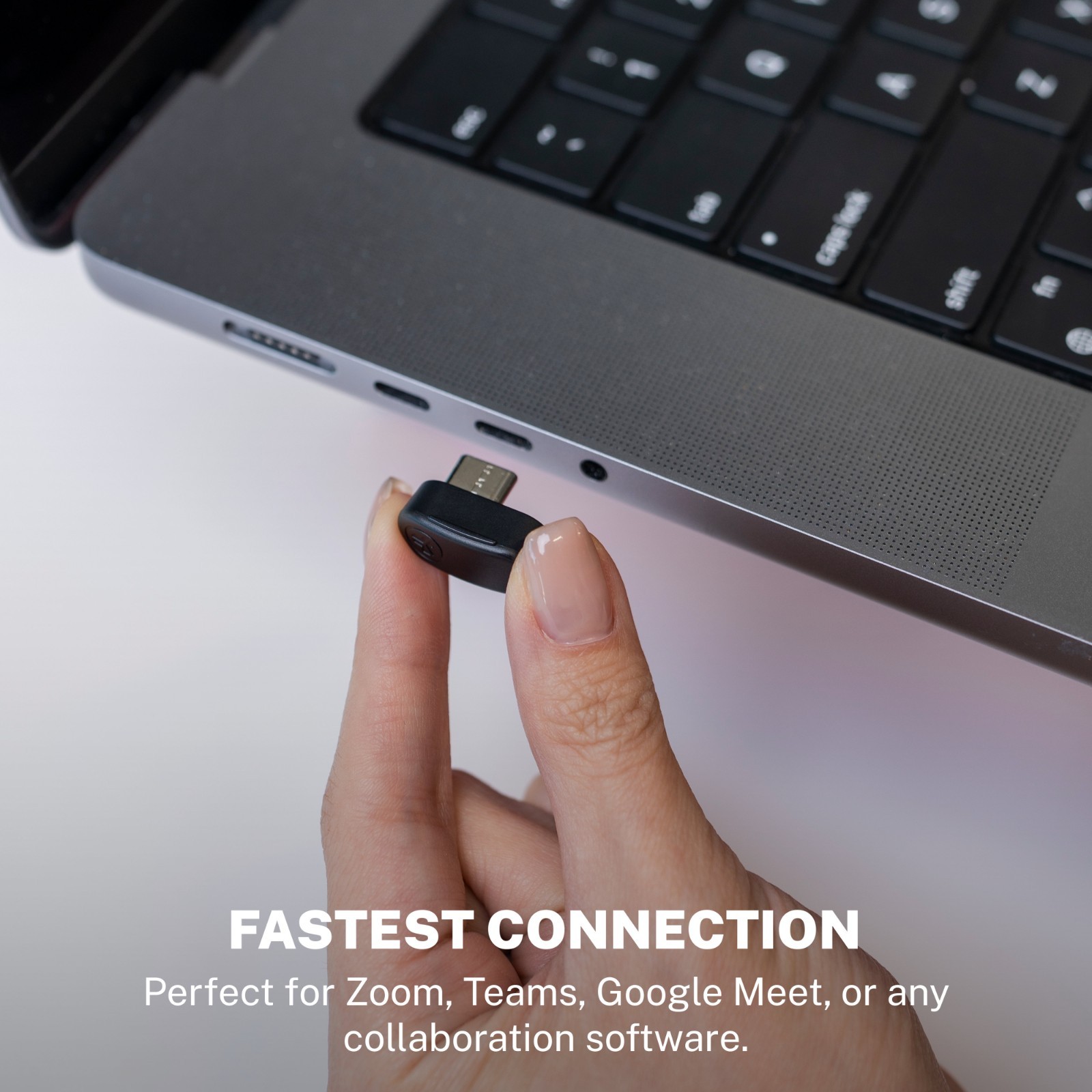 JLab GO Work 3 Wireless On-Ear Headset, Boom Mic, USB Dongle Connection