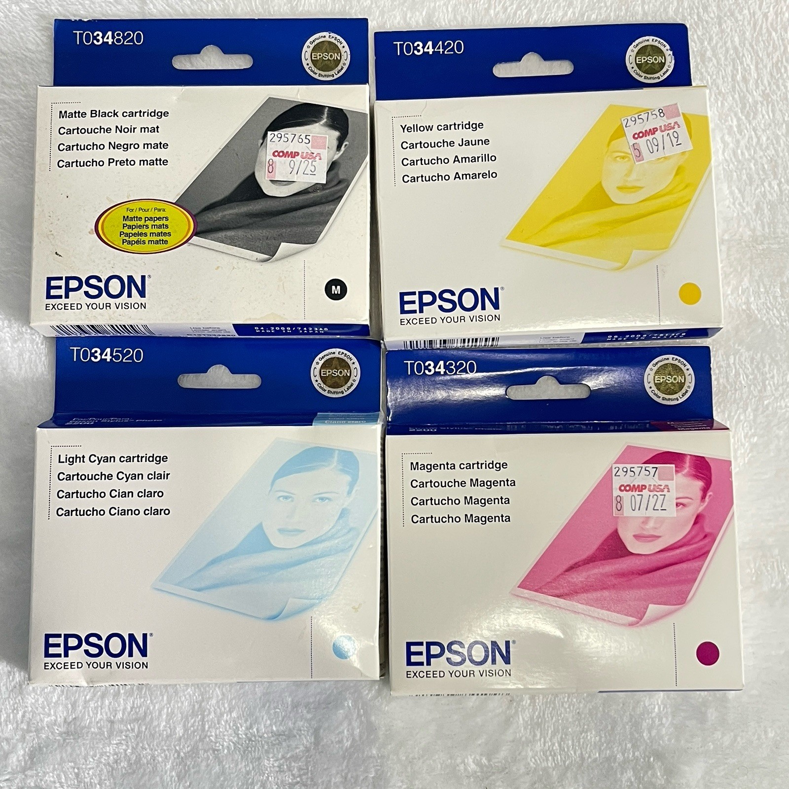 EPSON Stylus Photo 2200 Cartridge Ink Mixed Colors Lot Of 4 NEW. EXPIRED 2009