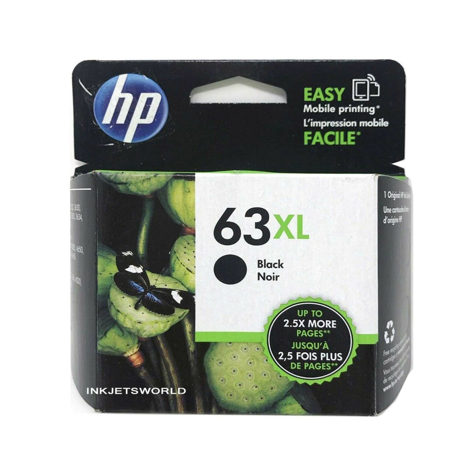 HP 63XL Genuine Black Ink Cartridge In Retail Box