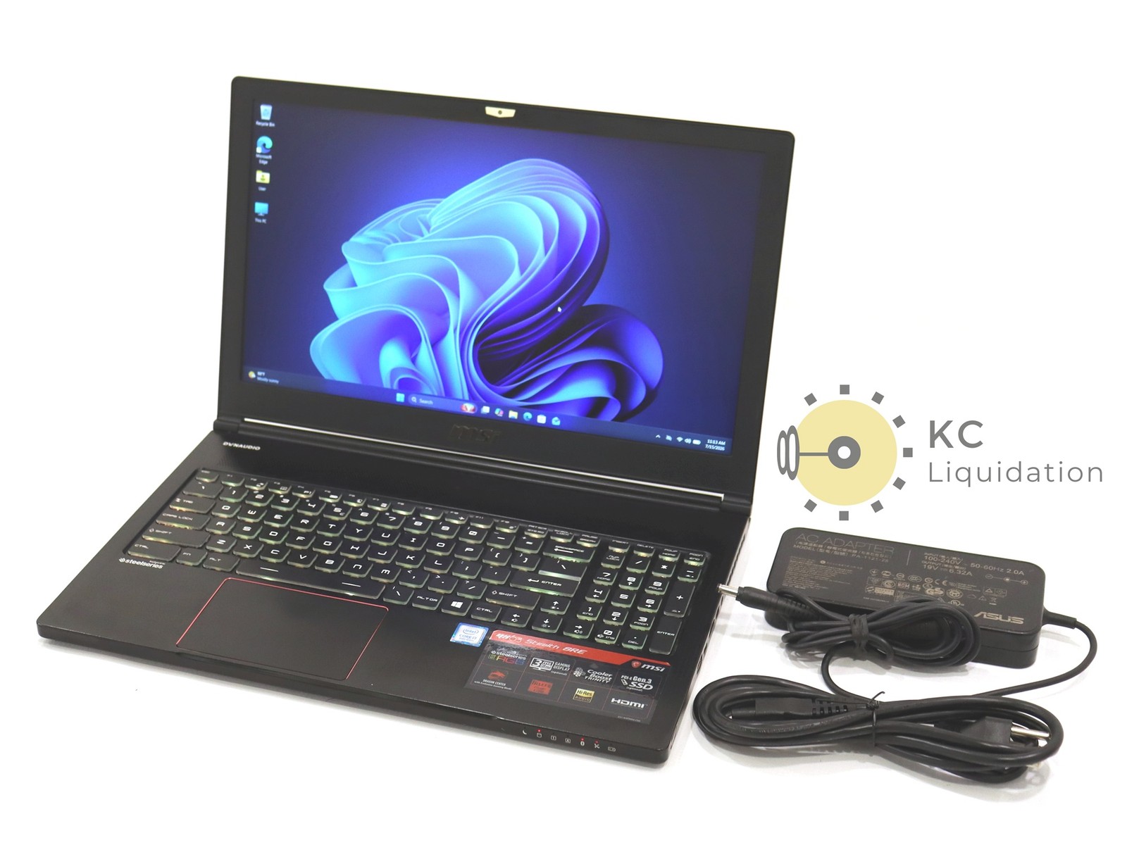 MSI GS63 Stealth 8RE 15.6″ I7-8750H 16GB 256GB NVMe W11P GeForce GTX 1060