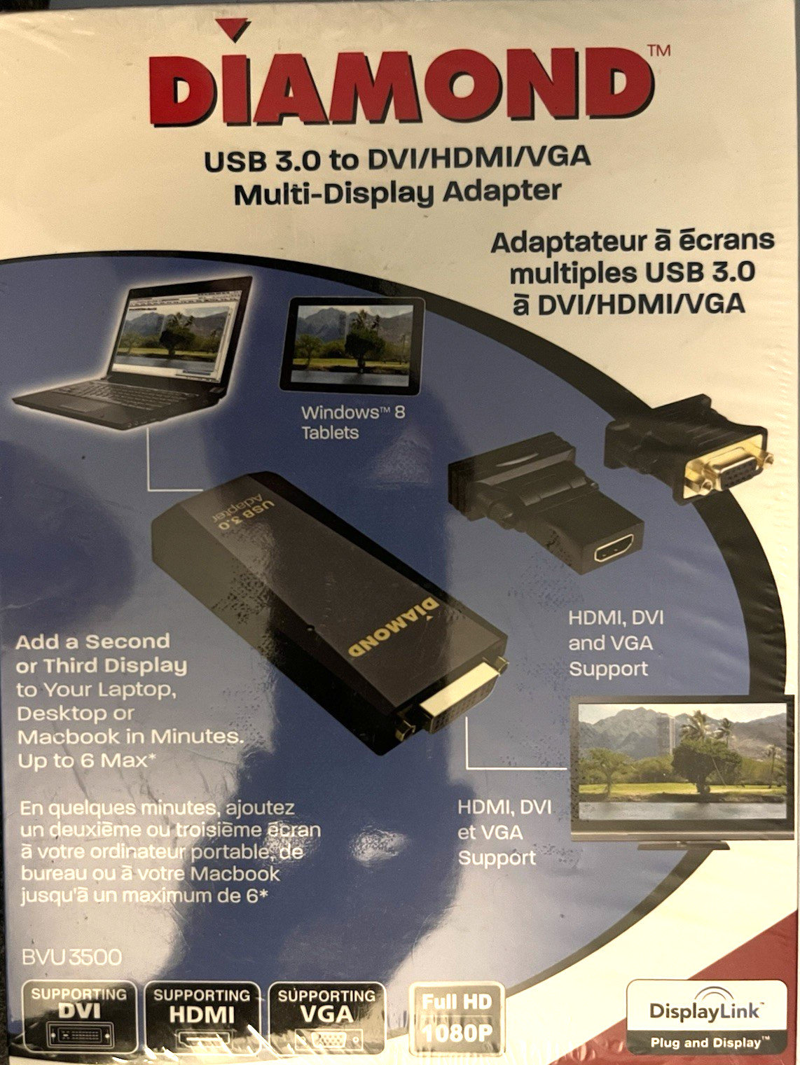 Diamond USB 3.0 to DVI/HDMI/VGA Multi-Display Adapter Sealed
