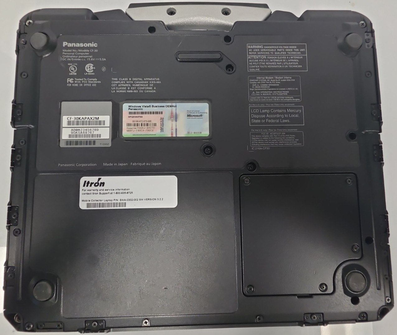 Panasonic CF-30| Touch| Intel Core 2 Duo L9300| 2GB RAM| No HDD/OS| 14,500 Hours