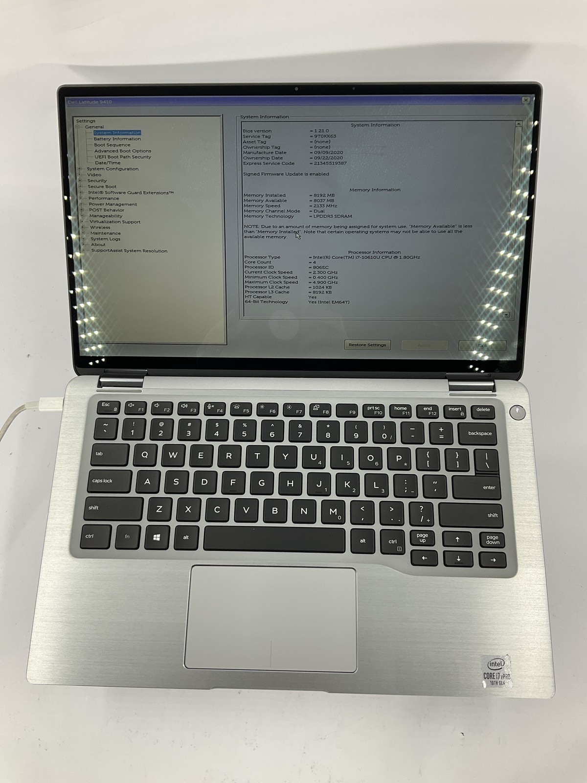 Dell Latitude 9410 14″ 2in1 Touch Core i7-10610U 256GB 8GB B Win 11 Pro