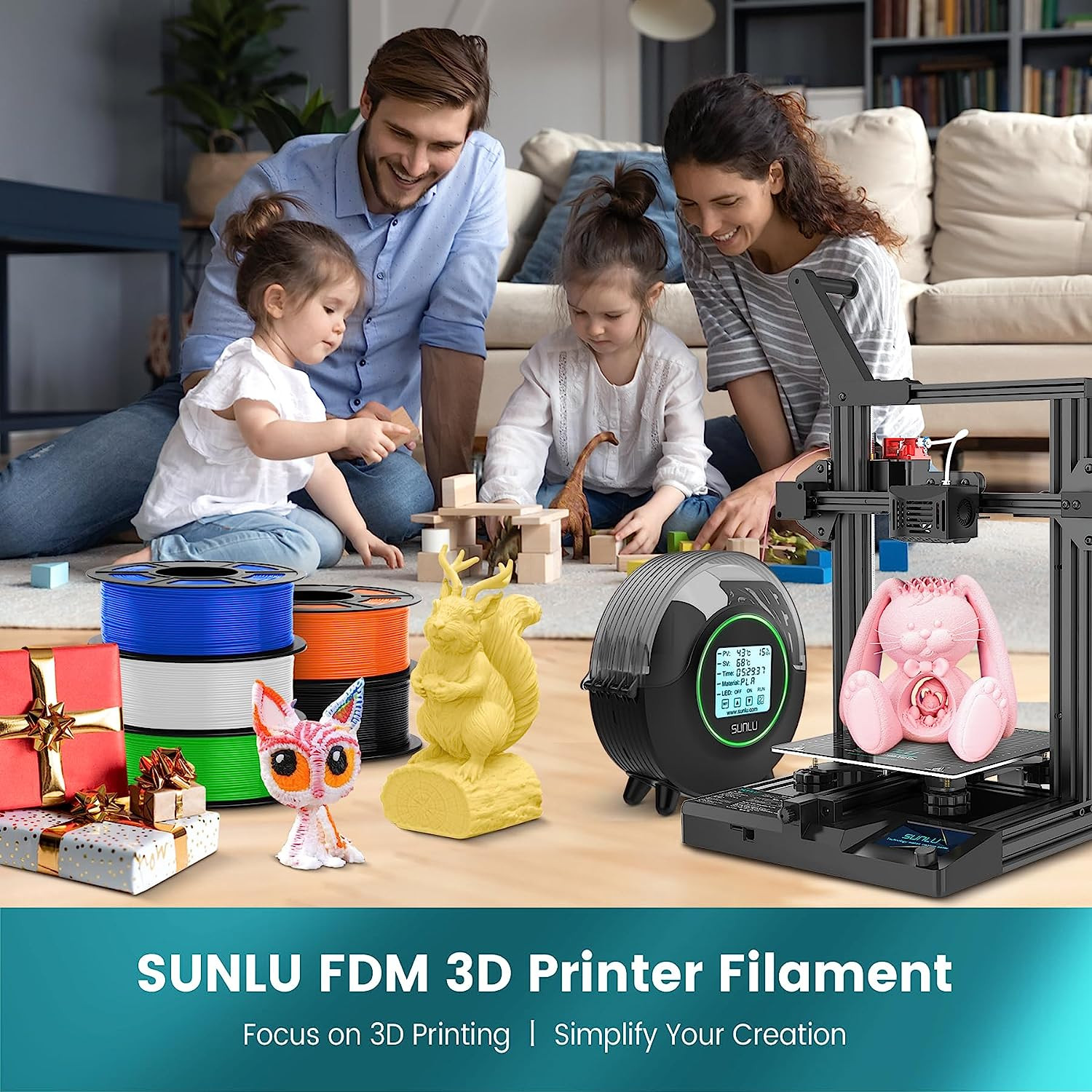 3D Printer Filament Bundle PLA Filament 1.75Mm, Individually Vacuum