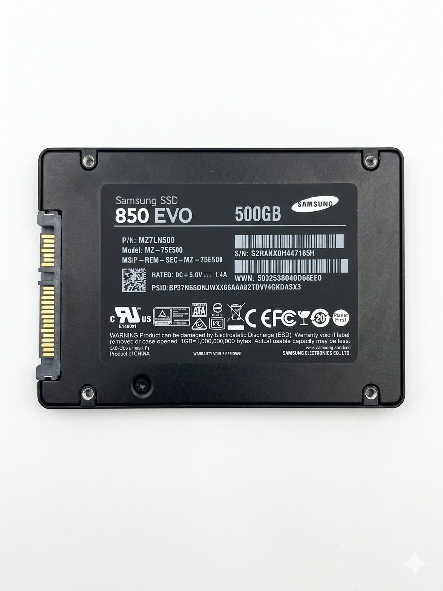 Samsung 850 EVO 500GB 2.5″ SATA III SSD MZ-75E500 Solid State Drive Tested PULL
