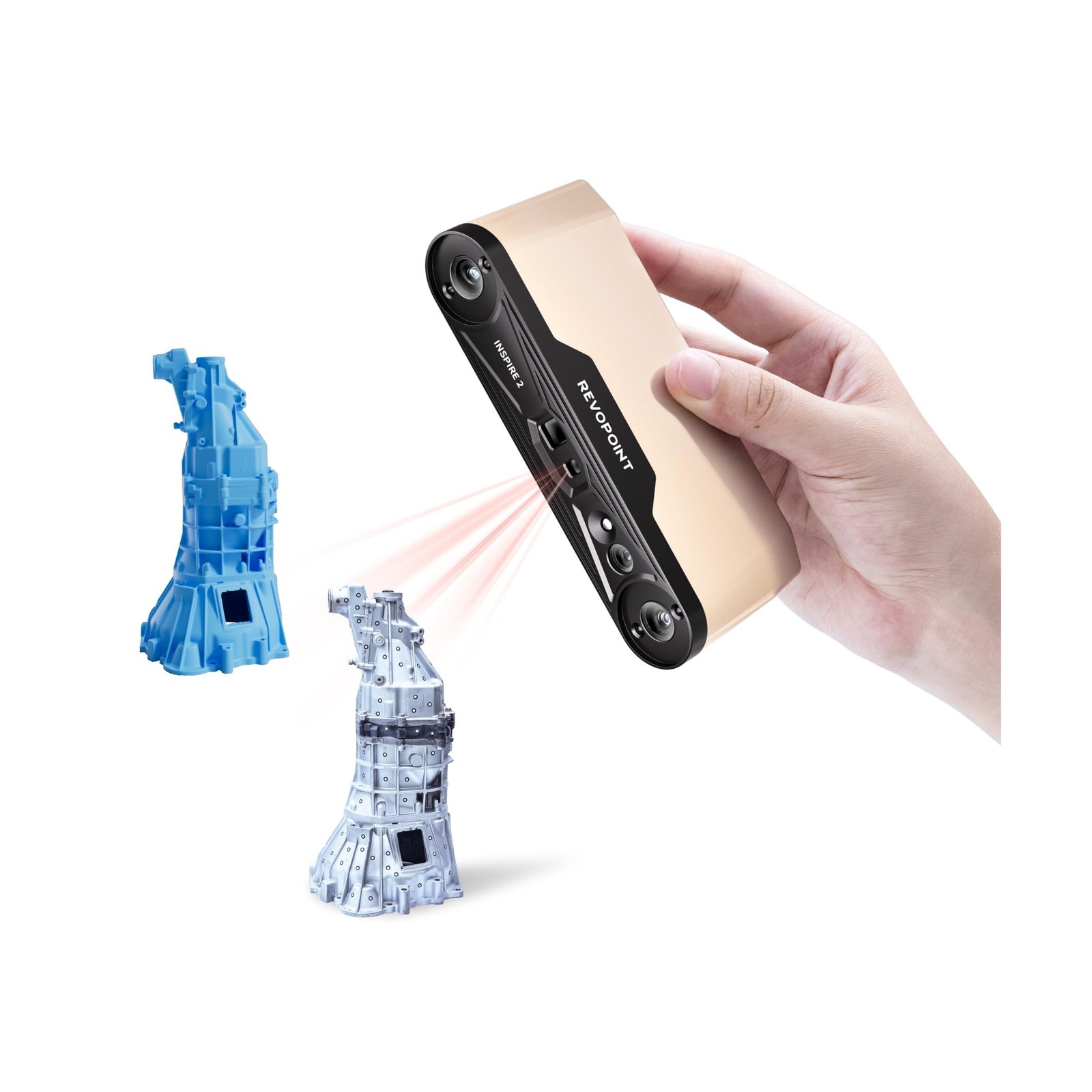 Revopoint INSPIRE 2 3D Scanner for 3D Printing Handheld, Up to 0.03mm Precisi…