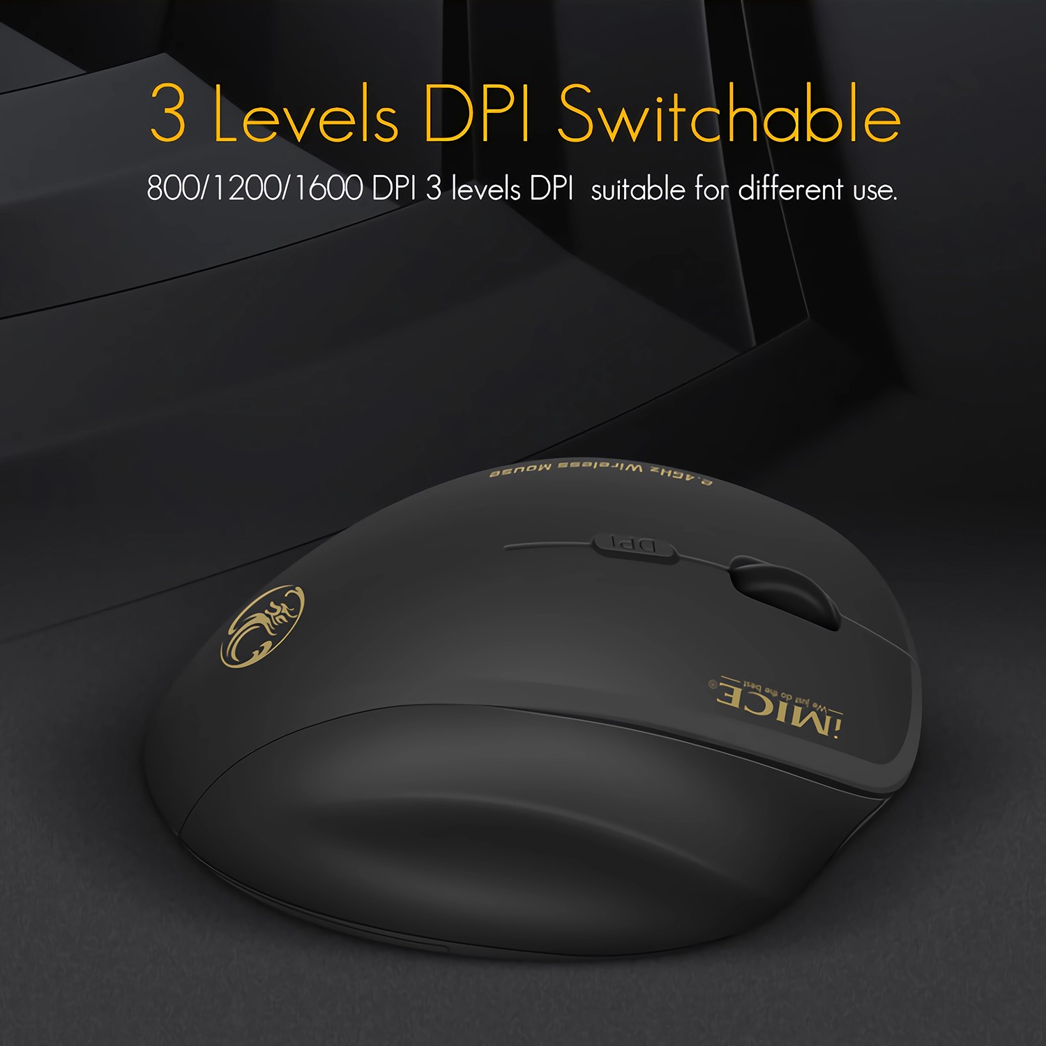 2.4GHz Wireless Optical Mouse Computer Mice 6 Buttons & USB Receiver for Laptop