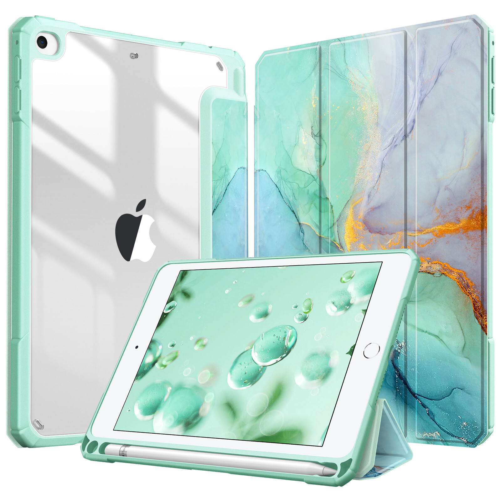 For iPad Mini 5/4 Hybrid Slim Case Shockproof Cover Clear Transparent Back Shell