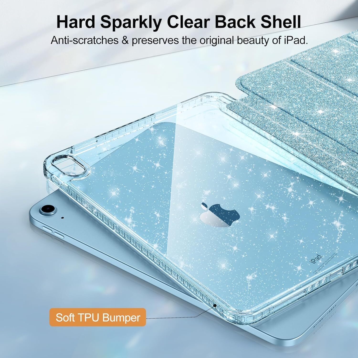 Case for iPad 10th Gen (2022) 10.9 inch Shockproof Cover with Shiny Clear Cover