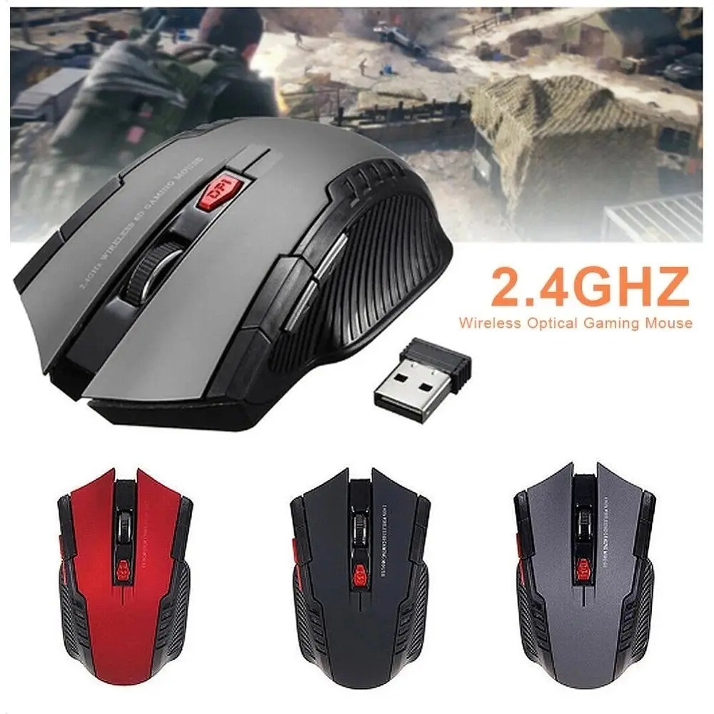 2.4GHz Wireless Optical Mouse &USB Receiver Adjustable DPI for PC Laptop Desktop