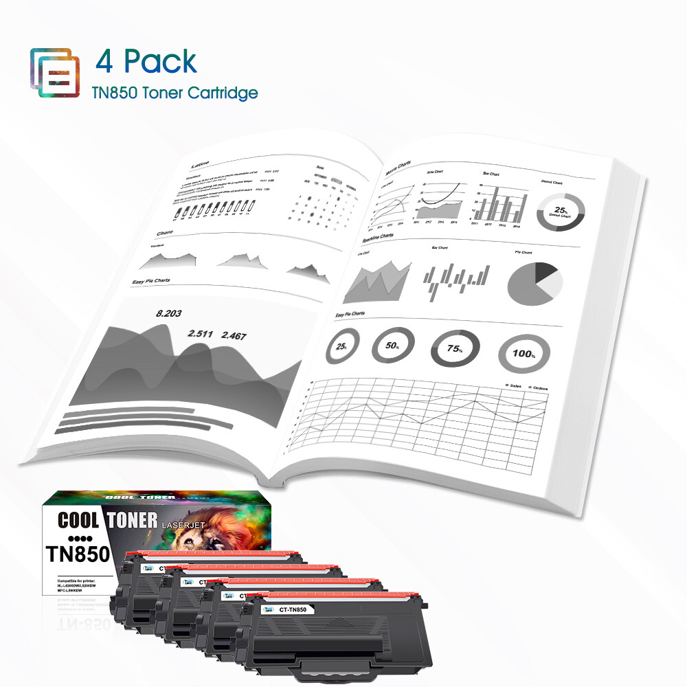 TN850 Toner Cartridge DR820 Drum For Brother HL-L5100DN MFC-L5850DW L5800DW LOT