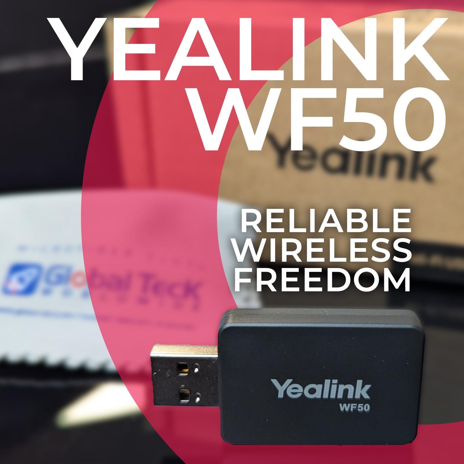 Yealink WF50 V1 USB WiFi Dongle for Desk Phones Only, 1 pack, Black