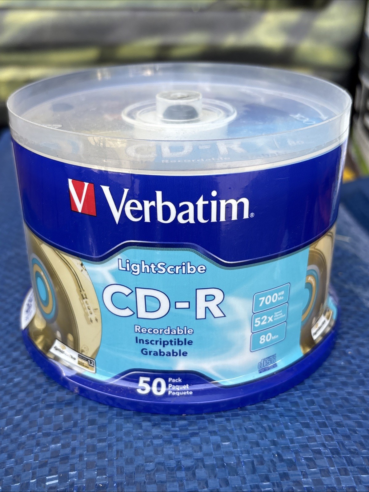 Brand New VERBATIM Lightscribe 52X CD-R Recordable 700MB 50 Pack Disc Spindle