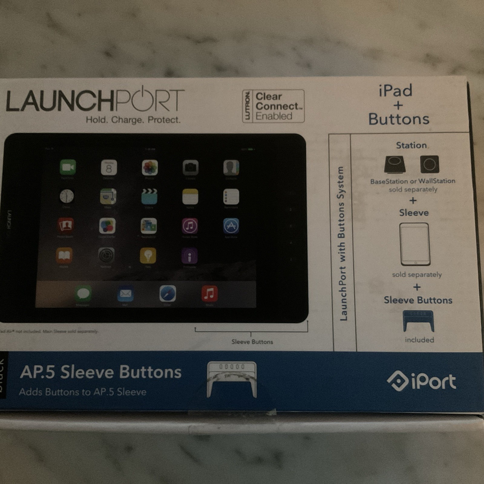 iPort LaunchPort AP.5 Sleeve Button Kit – Black – Model AP5SB5CC434 – Open Box