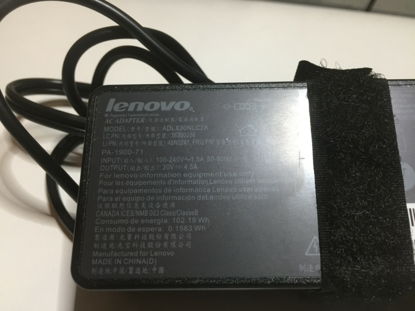 Lot of 25 Lenovo 90W 20V 4.5A Slim Yellow Tip AC Adapters adlx90nlc2a