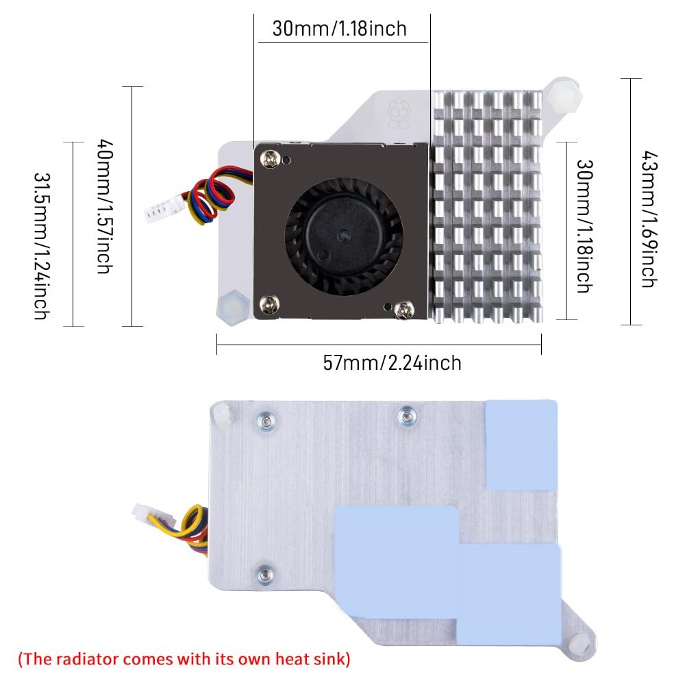 Metal Case for Raspberry Pi 5, with Pi 5 Active Cooler for Raspberry Pi 5 4GB…